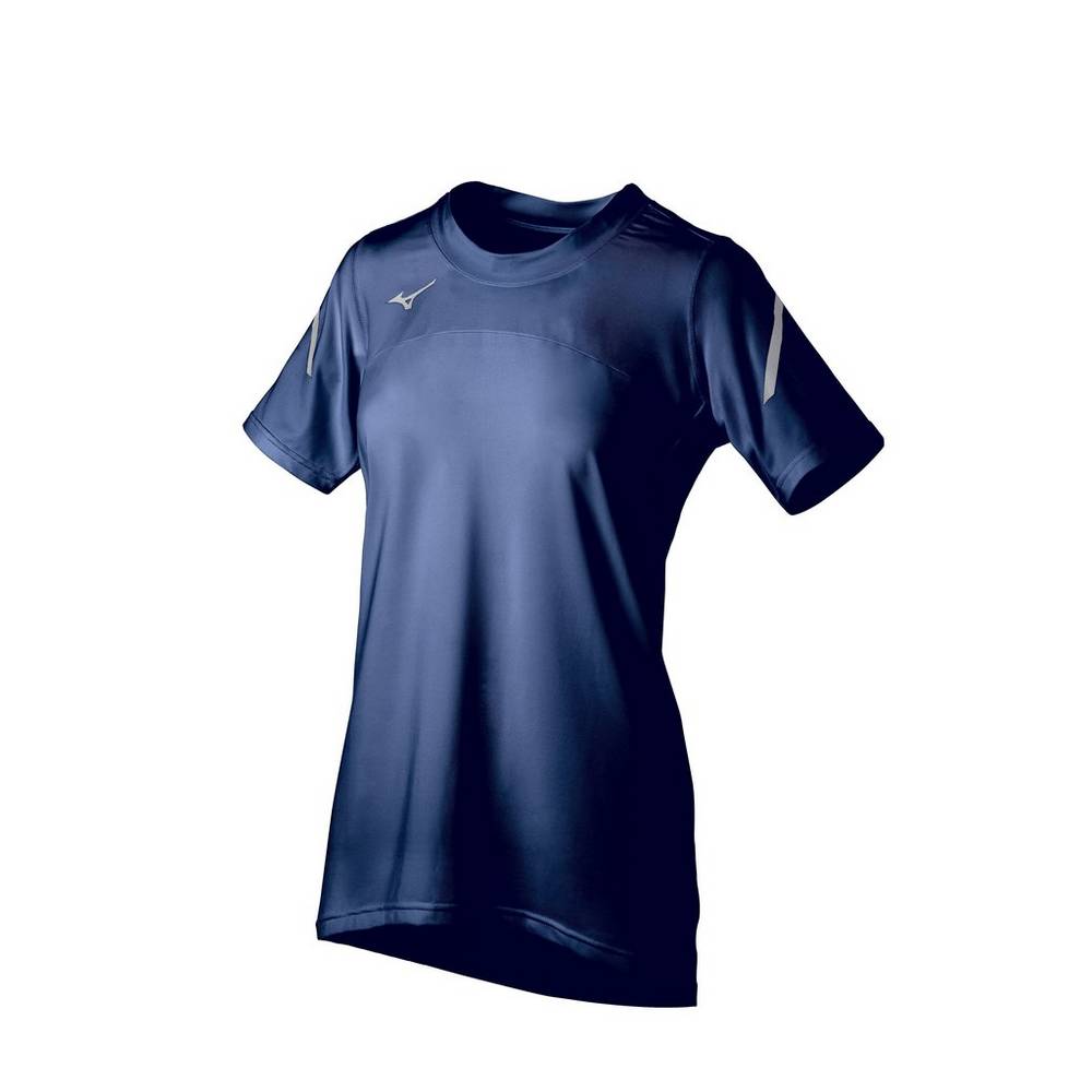 Damske Dresy Mizuno Techno VII Short Sleeve Námornícka Modrá Vypredaj EQVB63254
